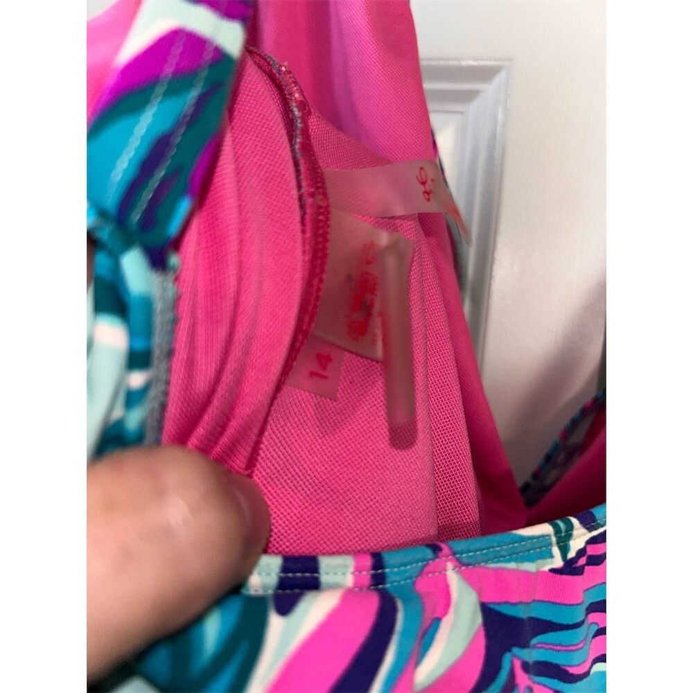 Lilly Pulitzer Women's One-Piece Swimsuit Size 14 Multicolor Tropical - Picture 8 of 8